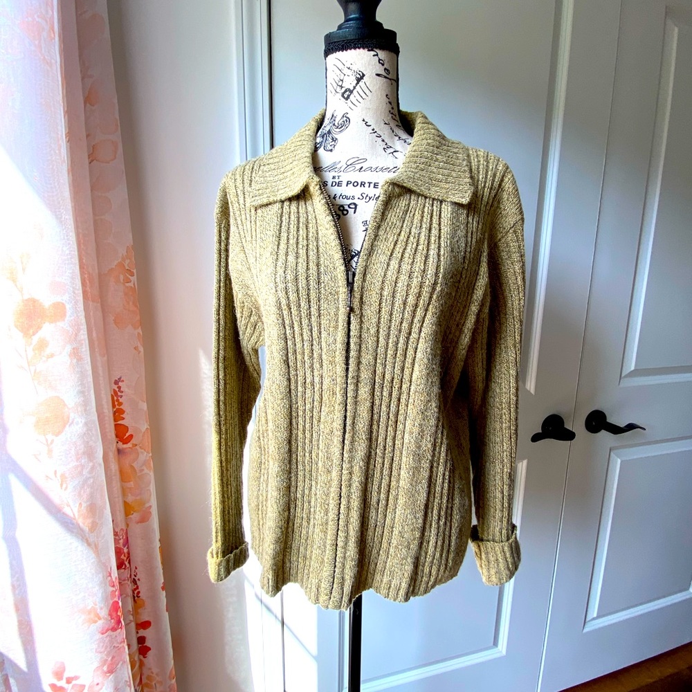 Kamal Yellow/Black sweater. Size L